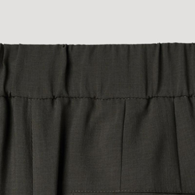 [Ea își dorește] Pantaloni largi cu bandă la spate, SwwSlp22140 Dw