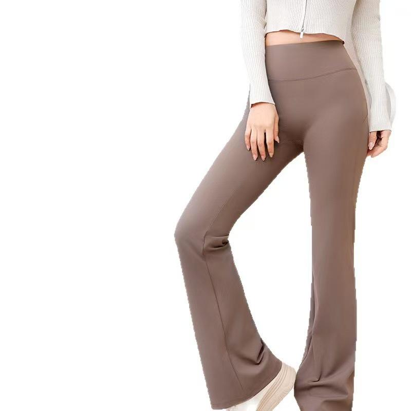 

High Elasticity Tummy Control Yoga Pants - Waist-Cinching, Slimming, Butt-Lifting, Micro-Flare Design, Ideal for Casual Spring and Autumn Fitness. Medium