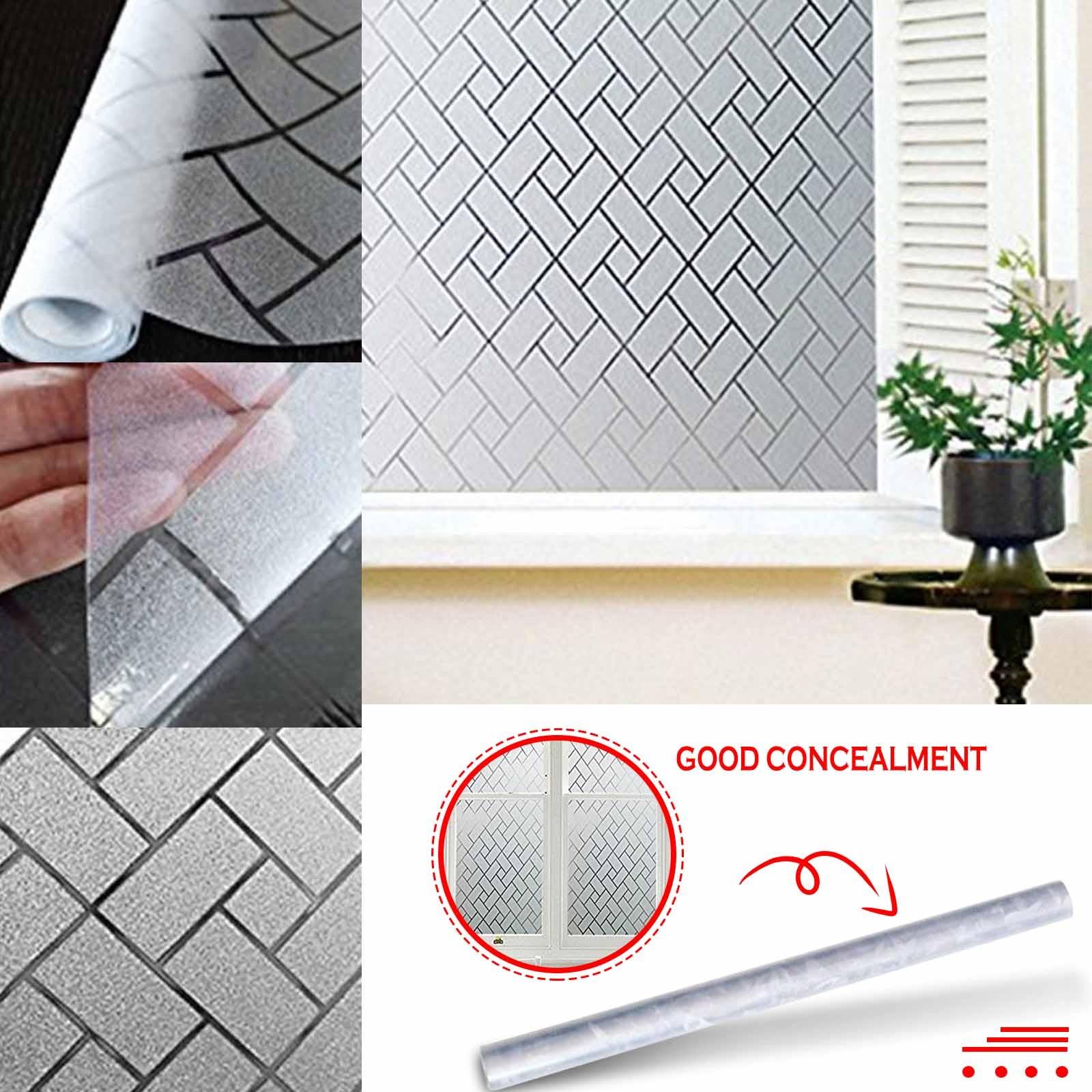 Door And Window Privacy  Film Frosted Glass Film Non-adhesive Electrostatic Frosted Decorative Window Glass Film Suitable For Shopping Mall Glass Wall One Size