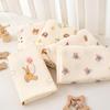 Newborn Pure Cotton Double-Layer Crinkle Swaddle Blanket - Lightweight Sunshade for Babies