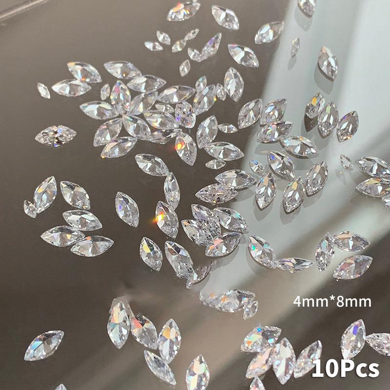 10Pcs Art Charms Nail Jewelry Set  Nail  Diamond Nail Decors