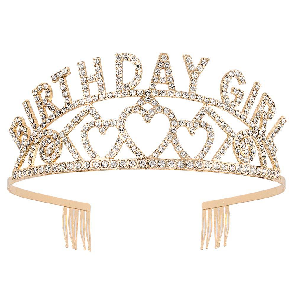 Rhinestone BIRTHDAY QUEEN GIRL Queen Princess Love Birthday Crown Party Supplies