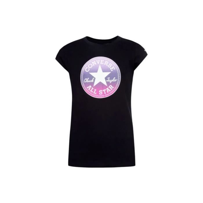 T-shirt - CONVERSE - 4CD403-023 - Noir - Manches Courtes - Enfant