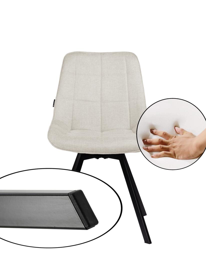 Upholstered Swivel Chair ASTER Velvet Black