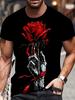Men's Short Sleeve Tee 3D Skull Print Tops Crew Neck T-Shirts Summer Oversized T-Shirt Hip Hop T-Shirts for Men Luxury T-Shirt