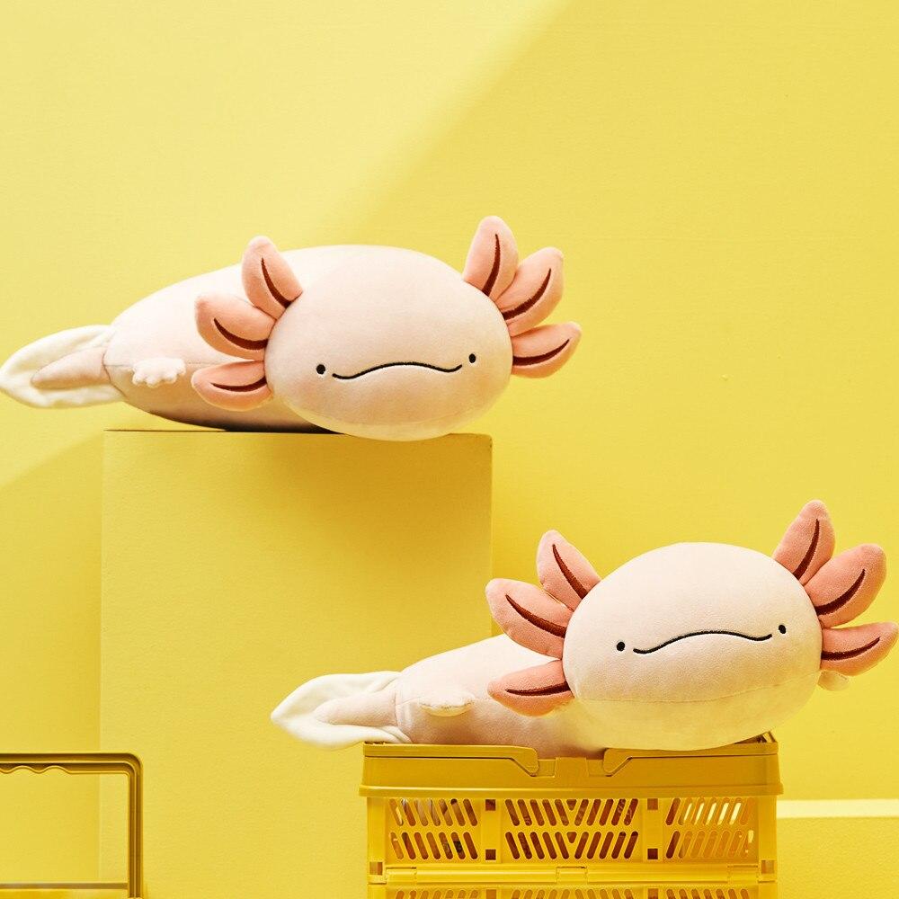 Lindo juguete de peluche de salamandra Axolochi Axolotl, muñeco de peluche  suave Ambystoma Mexicanum, almohada de animal de peluche, cojín, regalo  para niña y bebé para el hogar comprar a buen precio —, image size:1000x1000