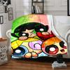 1pc Powerpuff Girls Flannel Throw Blanket Lightweight Soft Warm All Season Blanket for Sofa, Bed, Travel,L1028080