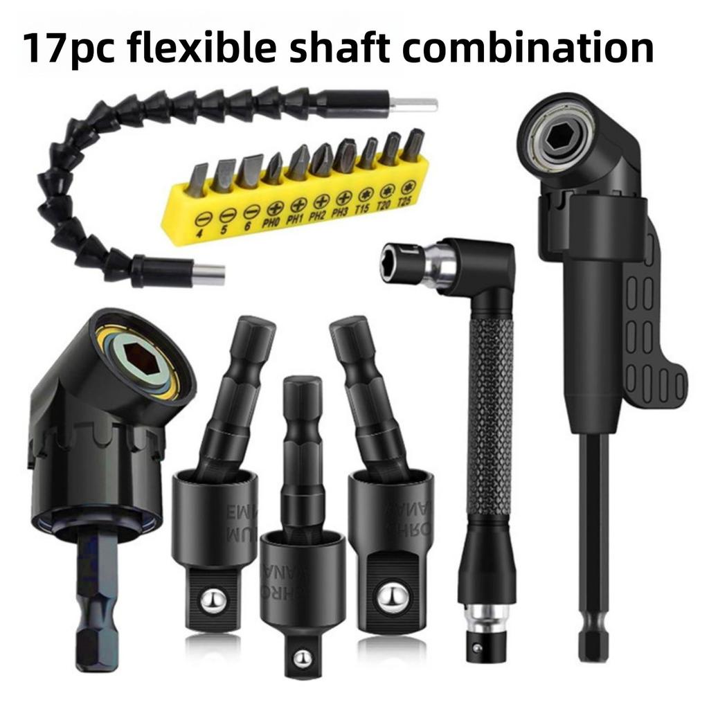 105 Degree Screwdriver Corner Cutter, 360 Degree Universal Joint Rod, Colored Steel Ball Joint Rod Combination Set