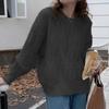 Women Loose Thick Twisted Pullover Sweater Lazy Korean Style Knit Top