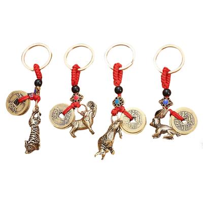 2025 Year Of Chinese Zodiac Snake Lucky Pendant Keychain Creative Wealth Key Ring Accessories Women Men Bag Charm Jewelry Gift