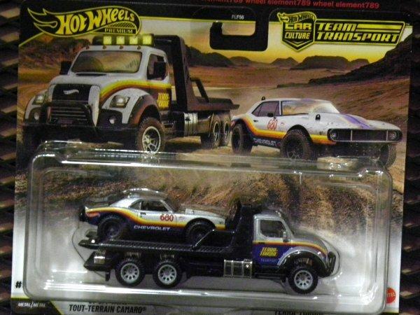 Hot Wheels OFF ROAD CAMARO Team Transport Premium Model '67 TOUT-TERRAIN TERRA-TORQUE
