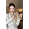 High-end Exquisite Celebrity Rich Family Daughter Knitted Sweater Long Skirt with Coat Backing Dress Women's Autumn and Winter