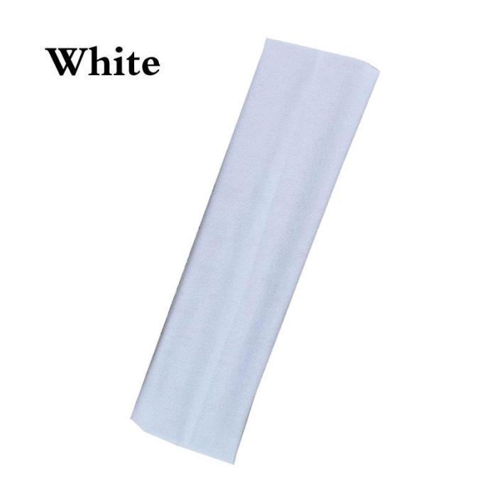 2PC Sweat Absorb Soft Wide Cotton Elastic Headband Running Yoga Stretch Hairbands Women Colorful Sports Headband
