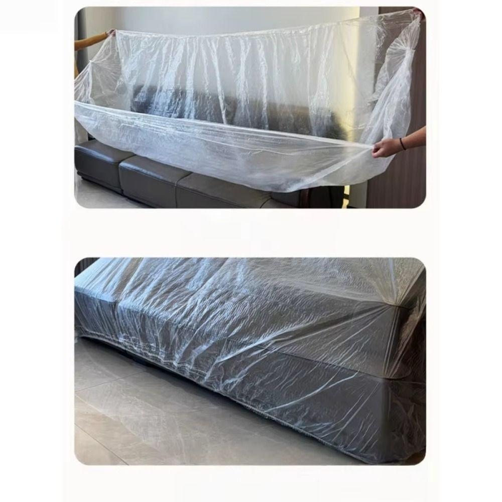 3Pcs Transparent Sofa Protective Film Elastic Edges Appliances Masking Film  Home Use