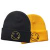 European and American Men's and Women's Grunge Smiley Embroidered Knitted Hat Cycling Warm Wool Hat Sports Cold Hat