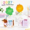 Card Paper 2027 Table Calendar Puppy Shape Standing Table Calendar 2027 Desk Calendar  Home Office