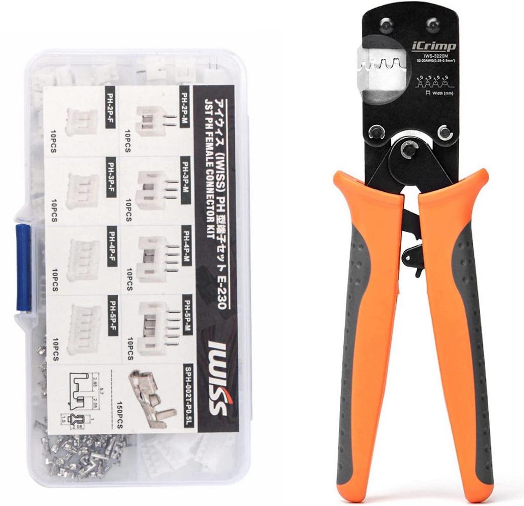 IWISS Housing Simultaneous Crimping Pliers 230KIT PH-Type Terminals, 2/3/4/5-Pin Set, IWS-3220M +