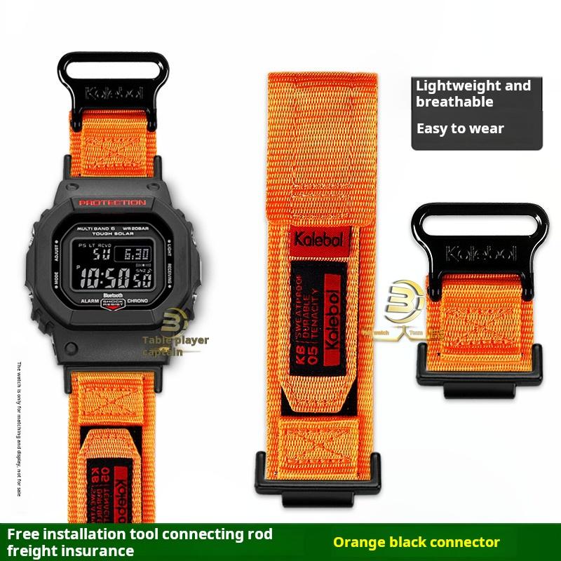 

Спортивний нейлоновий ремінець для годинника Чоловічий Для Casio G-shock GM-5600 Dw5600 gw-m5610 Gw-b5600 GA2100 GM2100 Полотняний ремінець Металевий адаптер 16mm
