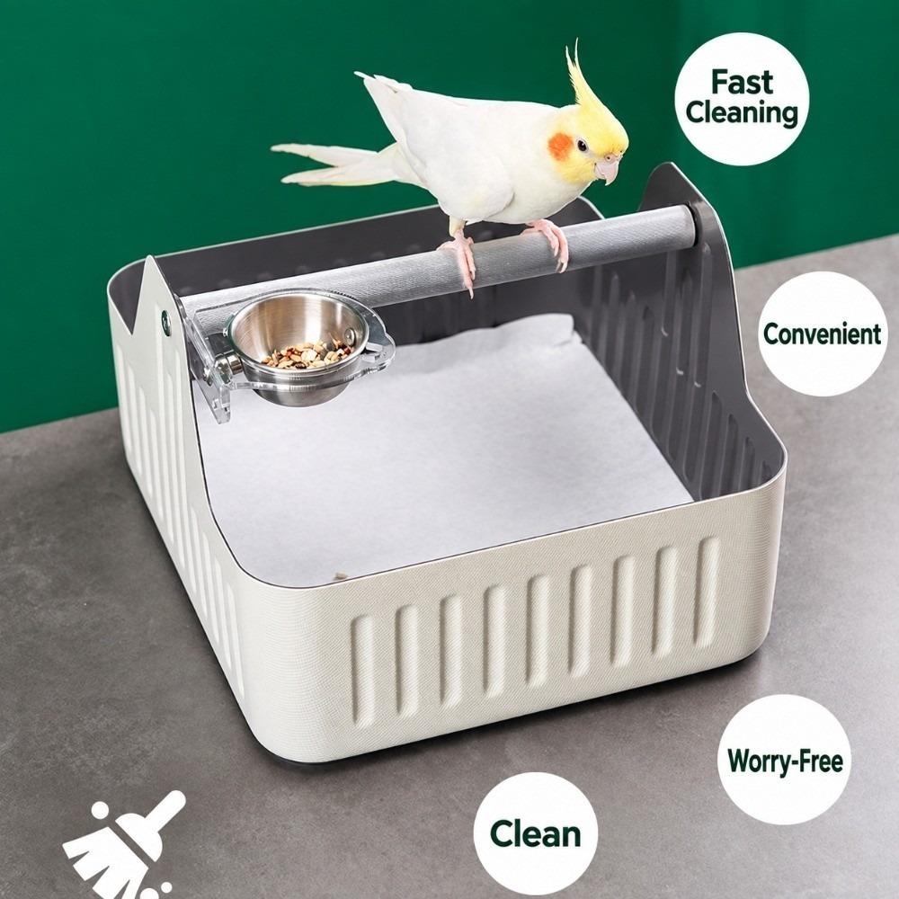 Easy Clean Parrot Fixed-Point Defecation Station Bird Defecation Station  Parakeet