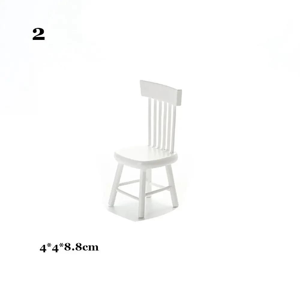 High Quality 1/11 Dollhouse Miniature Doll House Decoration Simulation Chair Table Furniture Toys Wooden Table