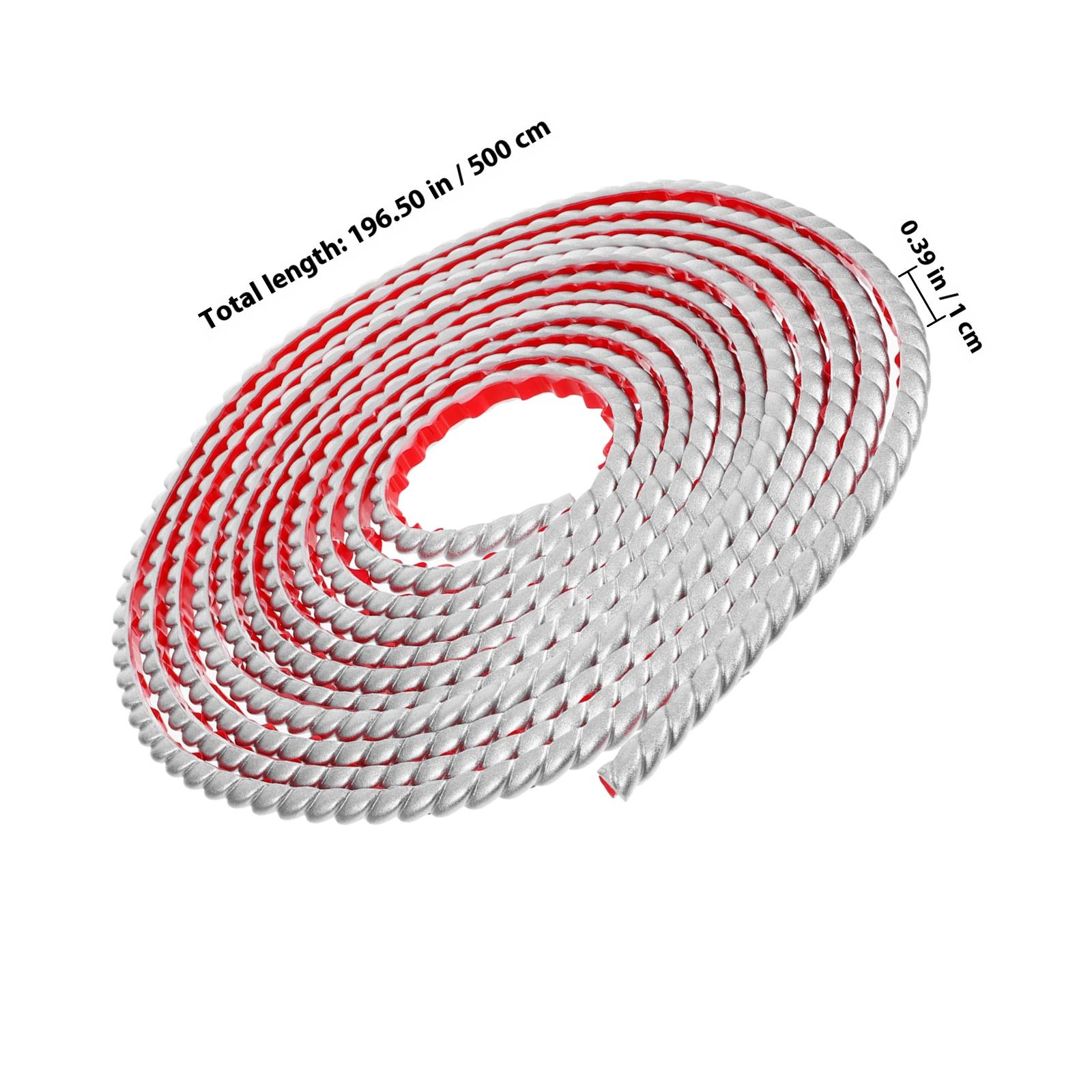 1 рулон ПВХ декоративной отделки Гибкий ПУ Самоклеящийся Легкая установка Брызгозащитный Бордюр для рамы зеркала Настенный молдинг