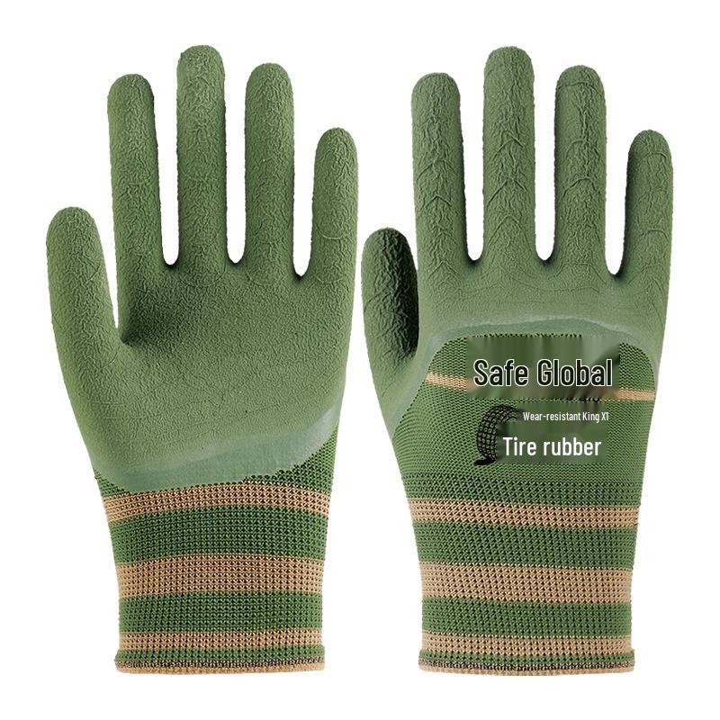 Mănuși de lucru din nitril impermeabile, cu elasticitate ridicată – Degete ranforsate, Rezistente la abraziune și ulei, Antiderapante, Respirabile, Protective