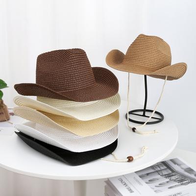 Fashion Straw Hat Popular In Europe and America, Men's and Women's Fashion Versatile Straw Hat, Summer Outdoor Sun Protection, Seaside Vacation Curl U