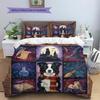 Cartoon Pattern Bedding Quilt Set Quilt Cover Pillowcase Home Decoration Birthday Gift (1 * duvet cover + 2 * pillowcase, without core)