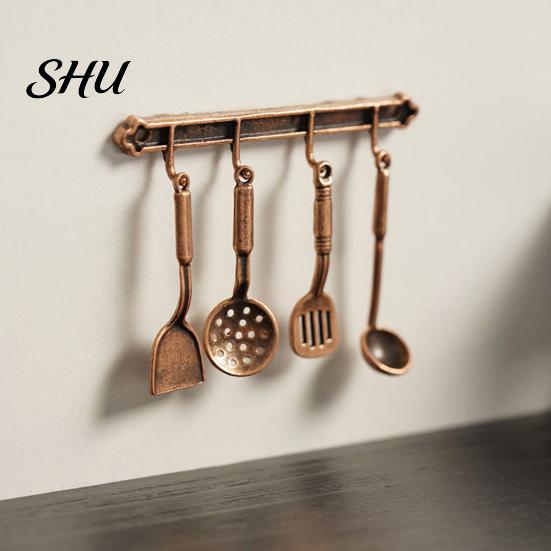 5Pcs Kitchen Dollhouse Miniature Spoon Shovel Cookware Tools DIY Accessories Kit