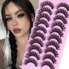 European and American False Eyelashes Messy Fried Hair Curled Thick Fluffy Pair of Hair Eyelashes Artificial Imitation Mink Cross-border Explosion