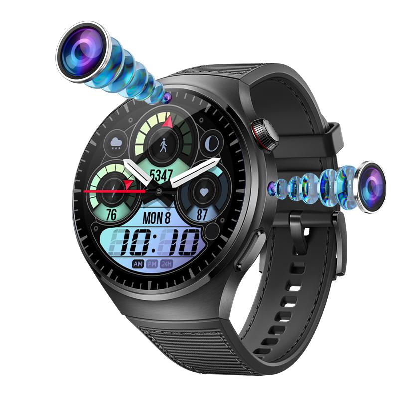 Rainbuvvy B14 4G Smart Phone Watch 2GB+16GB AMOLED HD Screen Impermeabile Full Touch Watch GPS WIFI All-netcom Monitoraggio della frequenza cardiaca Orologio Android