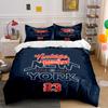 Vintage New York Casual Print Bedding Duvet Cover Set Duvet Cover Pillowcases  (1*Duvet Cover 2*Pillowcases, Without Duvet Insert)