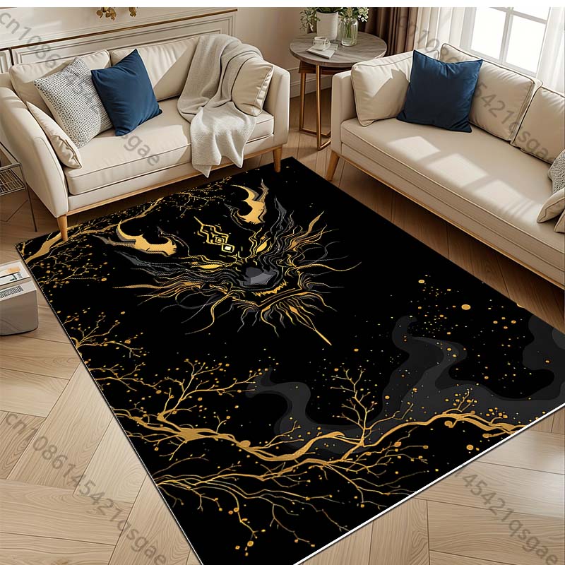 3D HD Printing Mysterious Oriental Dragon Theme Carpet Living Room Bedroom Sofa Office Large Area Mat Home Decor Rug Magic Gift