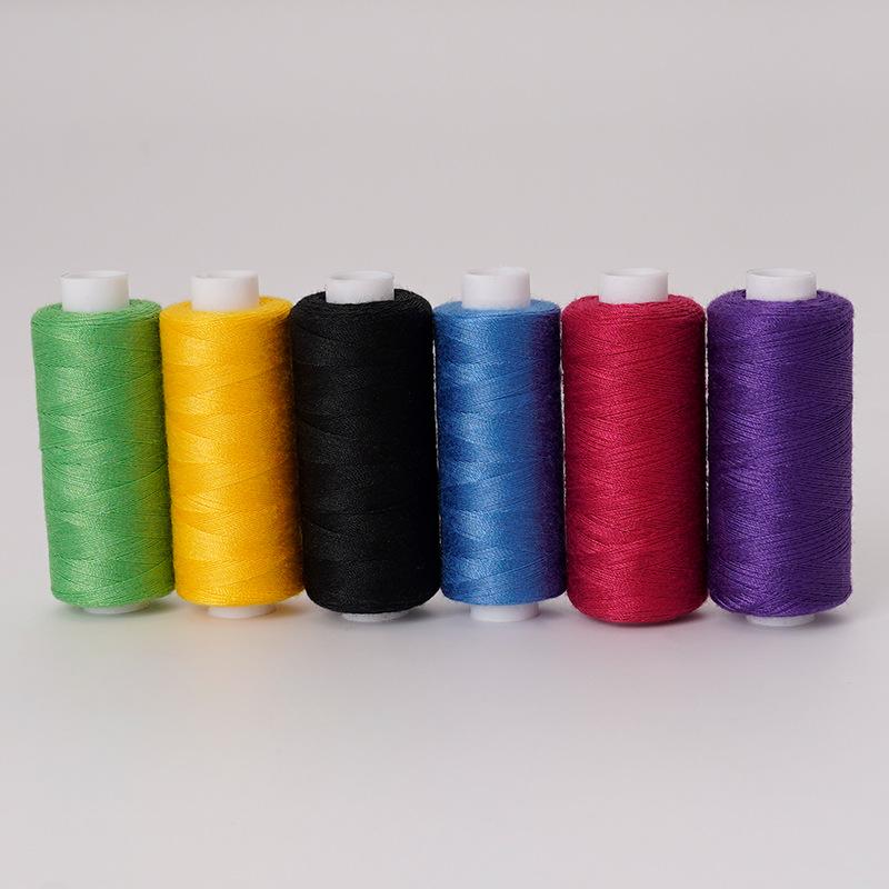 Colorfast Handmade 400-Yd Hand Sewing Thread: 6 Spools of 402 Colored Polyester Threads