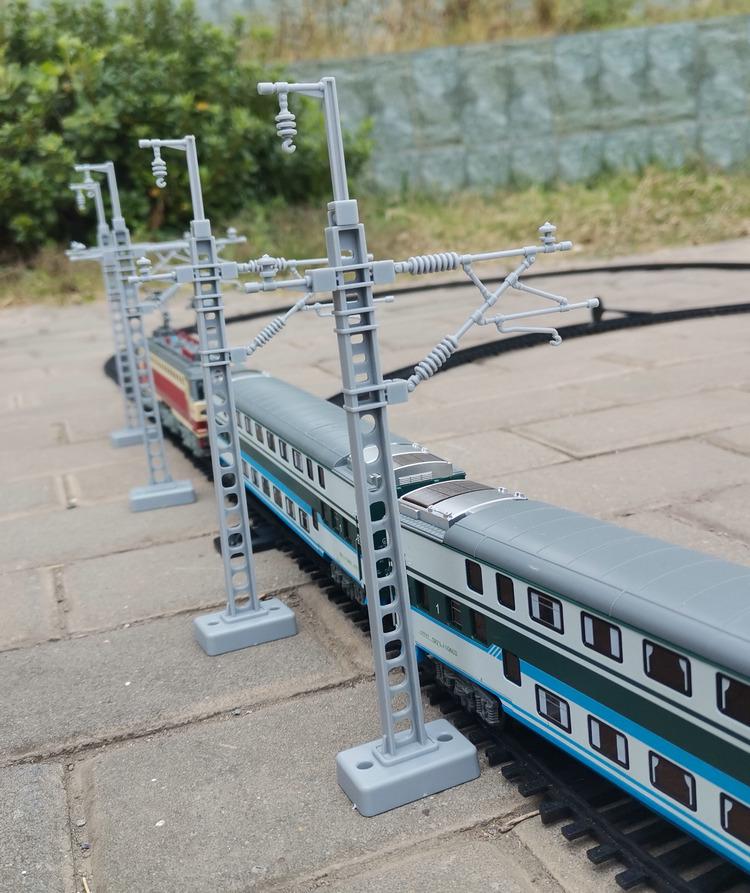 Electric Locomotive Train Catenary Pole for Model Railways - Sand Table Accessory