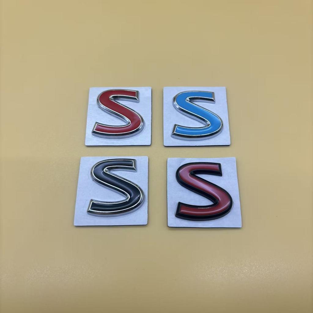 Metal S Logo, Rear Trunk Emblem Badge Car Sticker for IPL Q50 Q50S Q50L G37 Q30 Q70 G25 QX70 FX35 FX37
