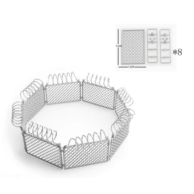 MOC Military Isolation net fence Building Blocks Toys DIY Blocks Toys for Boys Farm Fence Military Fence Bricks Parts