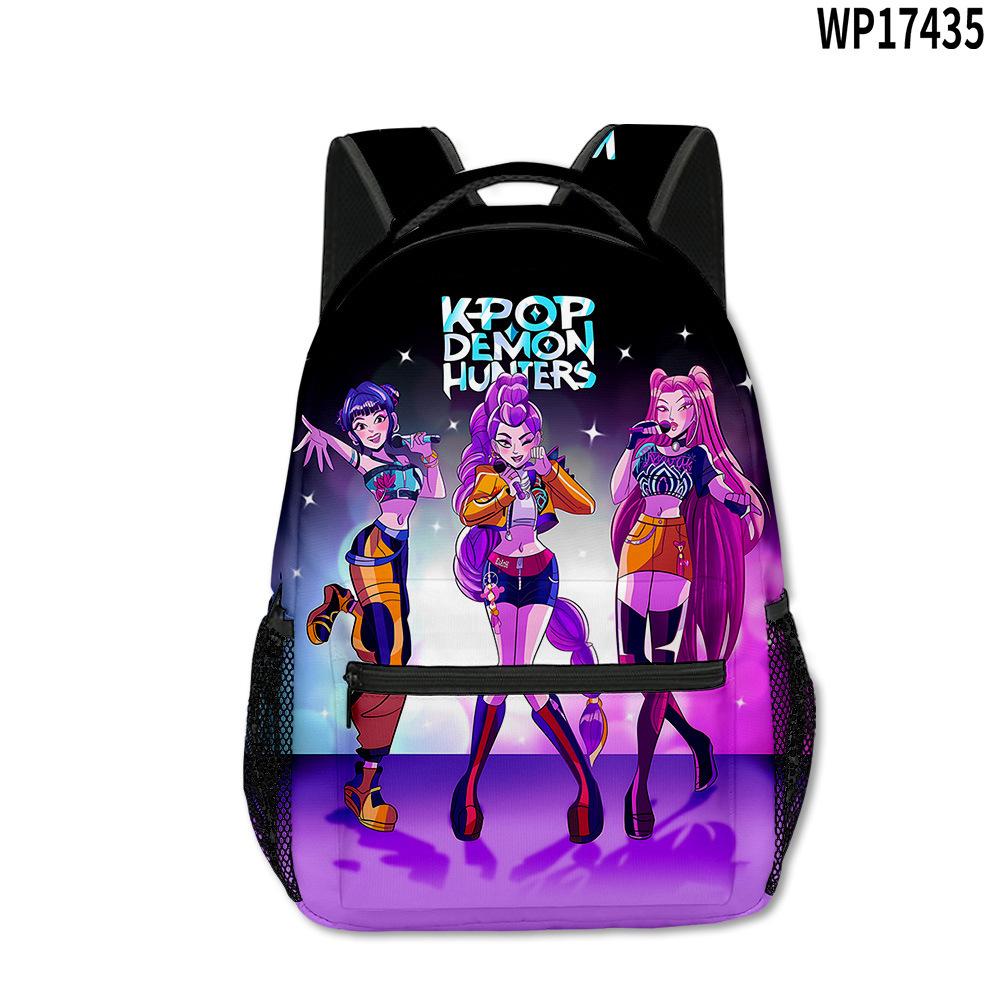 

Trendy Popular Kpop Demon Hunters Student Bookbag Notebook Backpacks 3D Print Oxford Waterproof Boys/Girls Travel Backpacks армія зелений колір