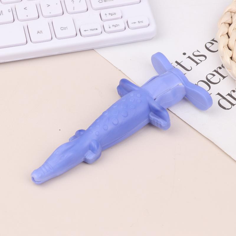 1 ks opakovaně použitelný roztomilý ochranný kryt na jehlu ve tvaru krokodýla, kryt na zubní stříkačku, nástroj pro zubního lékaře na injekční podávání