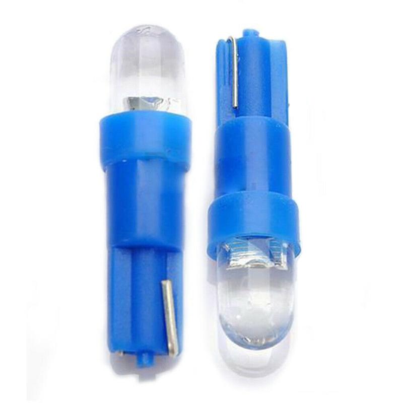10 Stück T5 12V LED Blau Auto Innenraum Keil Armaturenbrett Instrumententafel Licht Lampe Glühbirne Innenteile Autozubehör Autoprodukte