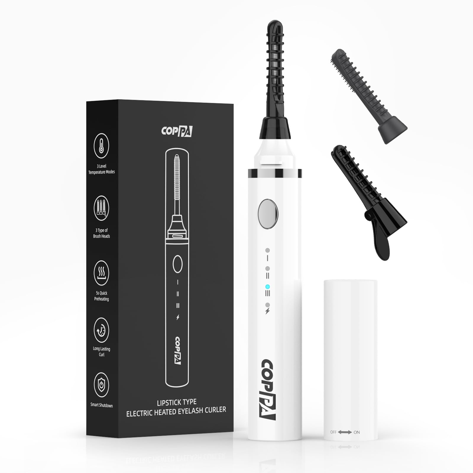

COPPA Горячая завивка 3 ресницы 3 температуры быстрая завивка щипцы для ресниц легко обжечь автоматическое питание нижняя одинарная ресница японская инструкция белый