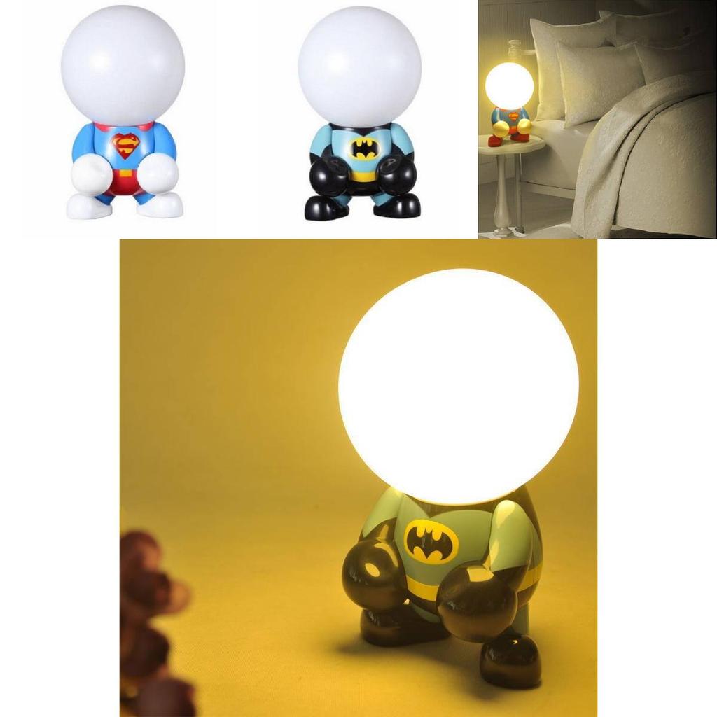 Superhero Cartoon Led Desk Lamp With Energy Saving Light For Kids Bedroom Decor
