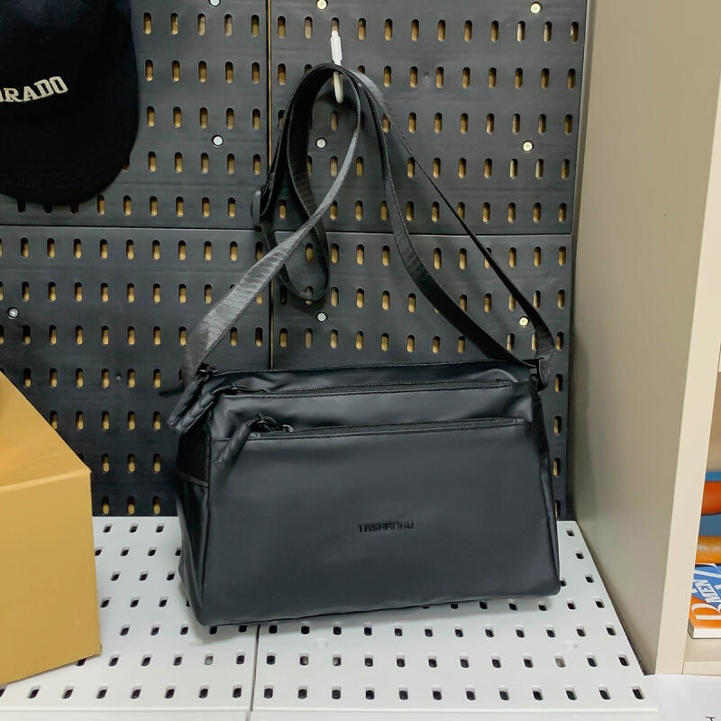 Lightweight Nylon Multi-Layer Shoulder Bag Commuter Crossbody Bag