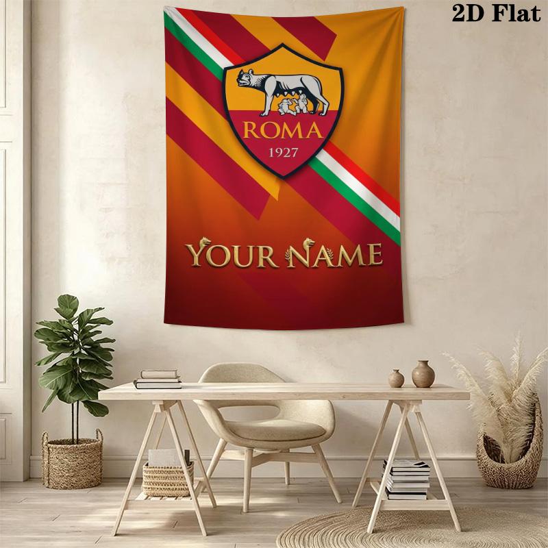 Name Custom AS Roma Wall Tapestry Aesthetic Wall Hanging Printed Fabric Blanket Decorative Tapestries for Bedroom Living Room Home Decor