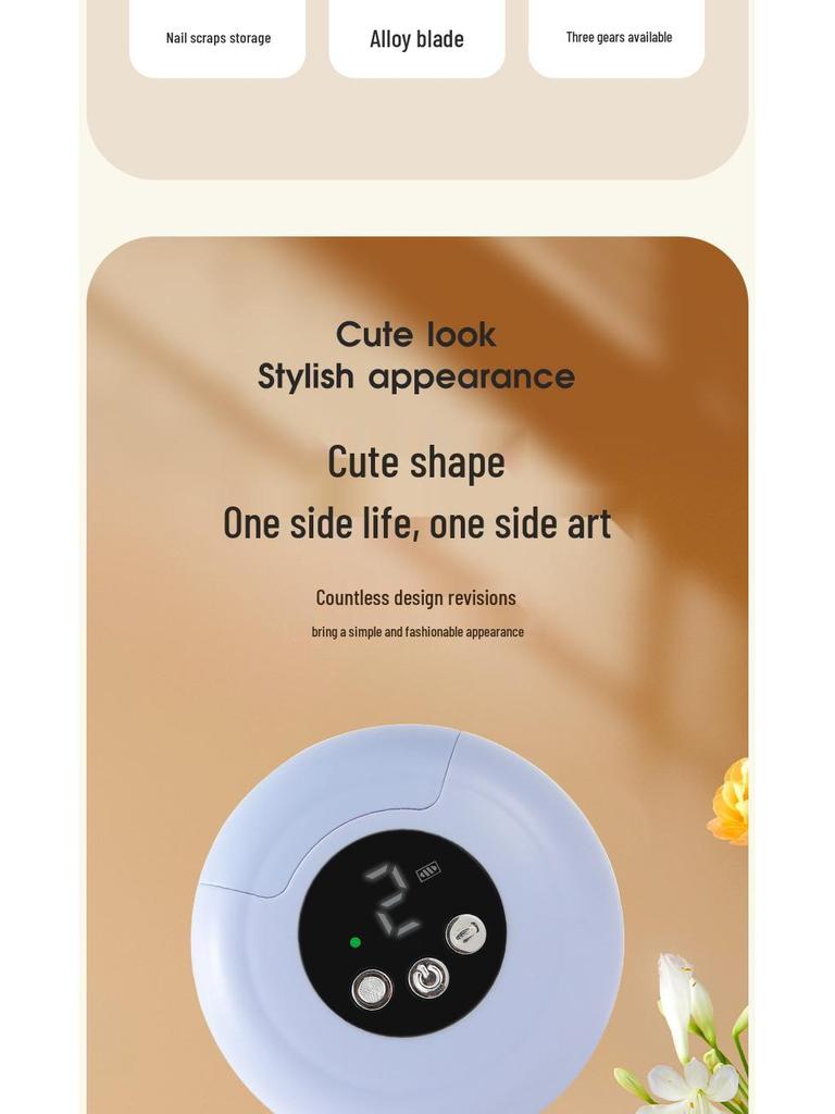 Portable Multi-Functional Electric Nail Clipper and Grinder for Babies and Elderly