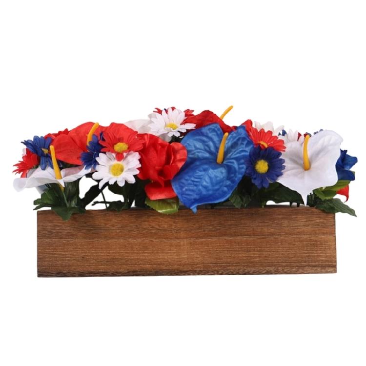 Long Time Fabric Anthuriums And Daisies Mix Floral Centerpieces For American Themed Parties And Restaurants 17cm Width 1