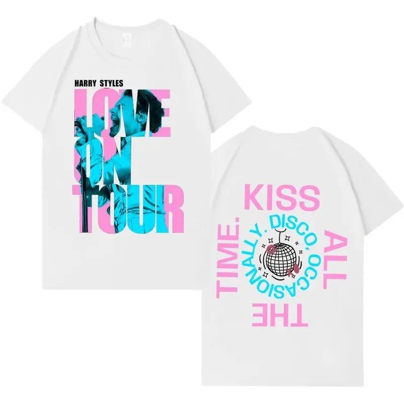 Harry Styles Kiss All the Time Disco Occasionally Gothic Graphic TShirt Unisex Cotton Loose Fit Streetwear