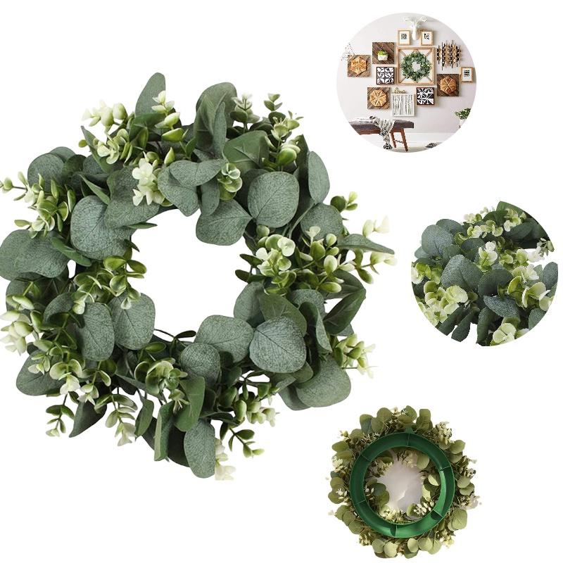 Small Eucalyptus Hanging Wreath Artificial Plant Door Decoration