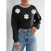 2025 New Autumn and Winter Women's Casual Pullover Loose Sweater Embroidered Fashion Top