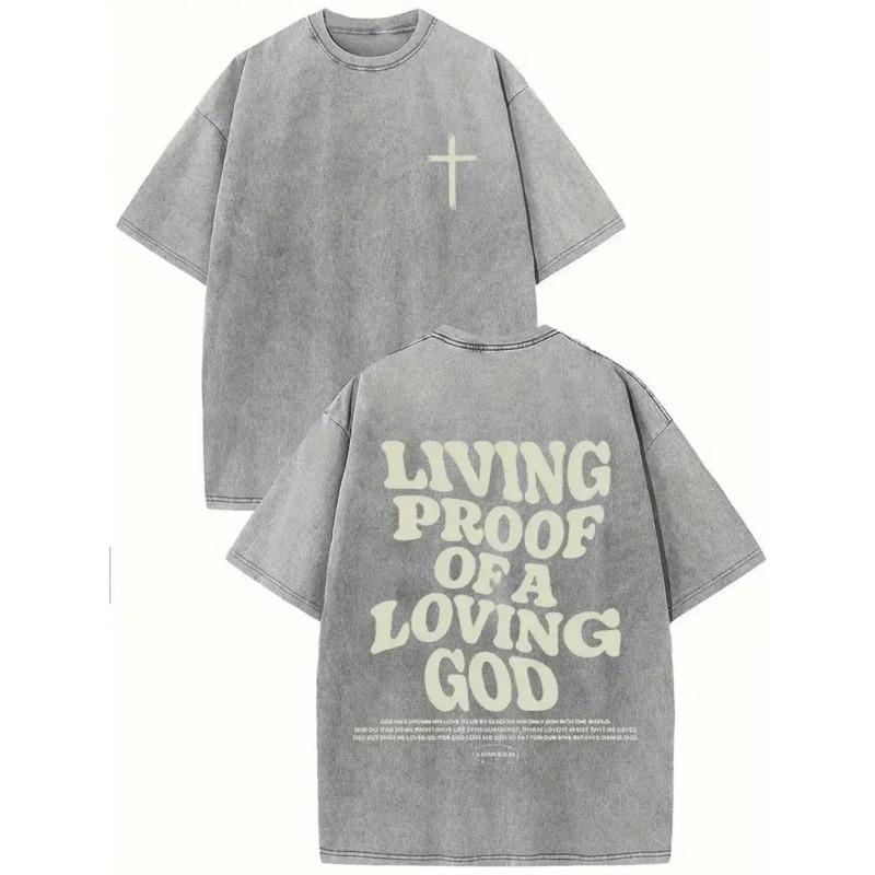 

Men s Retro Cotton Washed Pattern Printed T-shirt Top - Trendy Fashion Style, Eye-catching Pattern, Comfortable and Casual Wear, Suitable for Street 5XL сірий